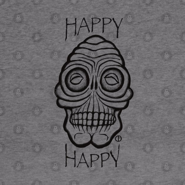 Happy Skull by Art from the Blue Room